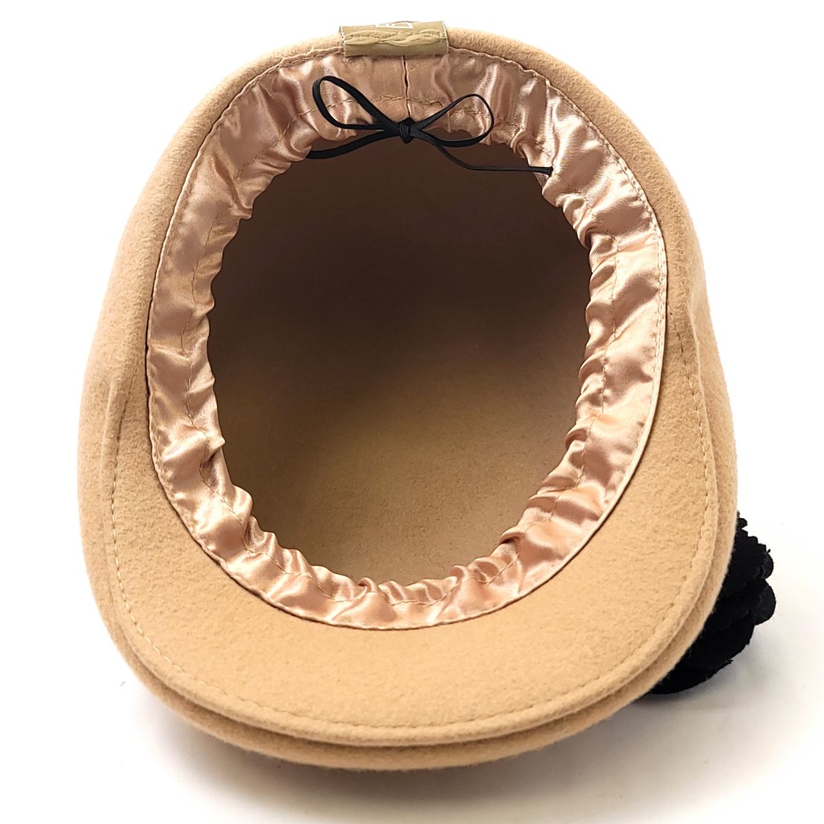 Wool Felt Ivy -SS01, Khaki with Flower, OSFA Fashion Hat