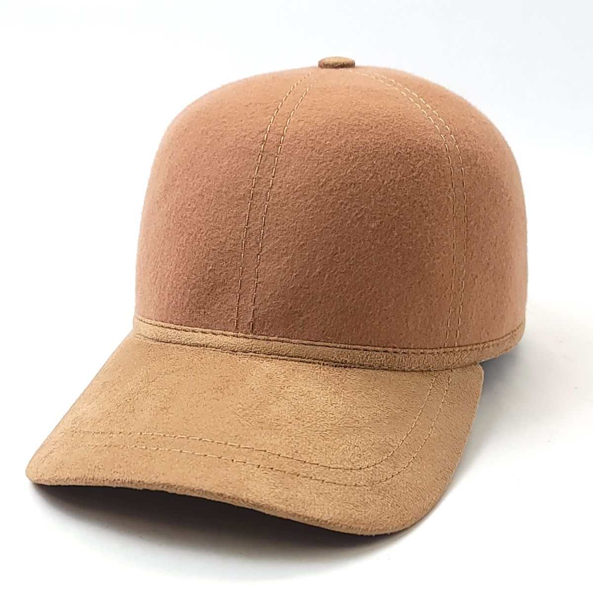 Wool Felt Cap - Velcro Closure, OSFA, Multi-Coloured, , Khaki OSFA Fashion Hat Plain Cap