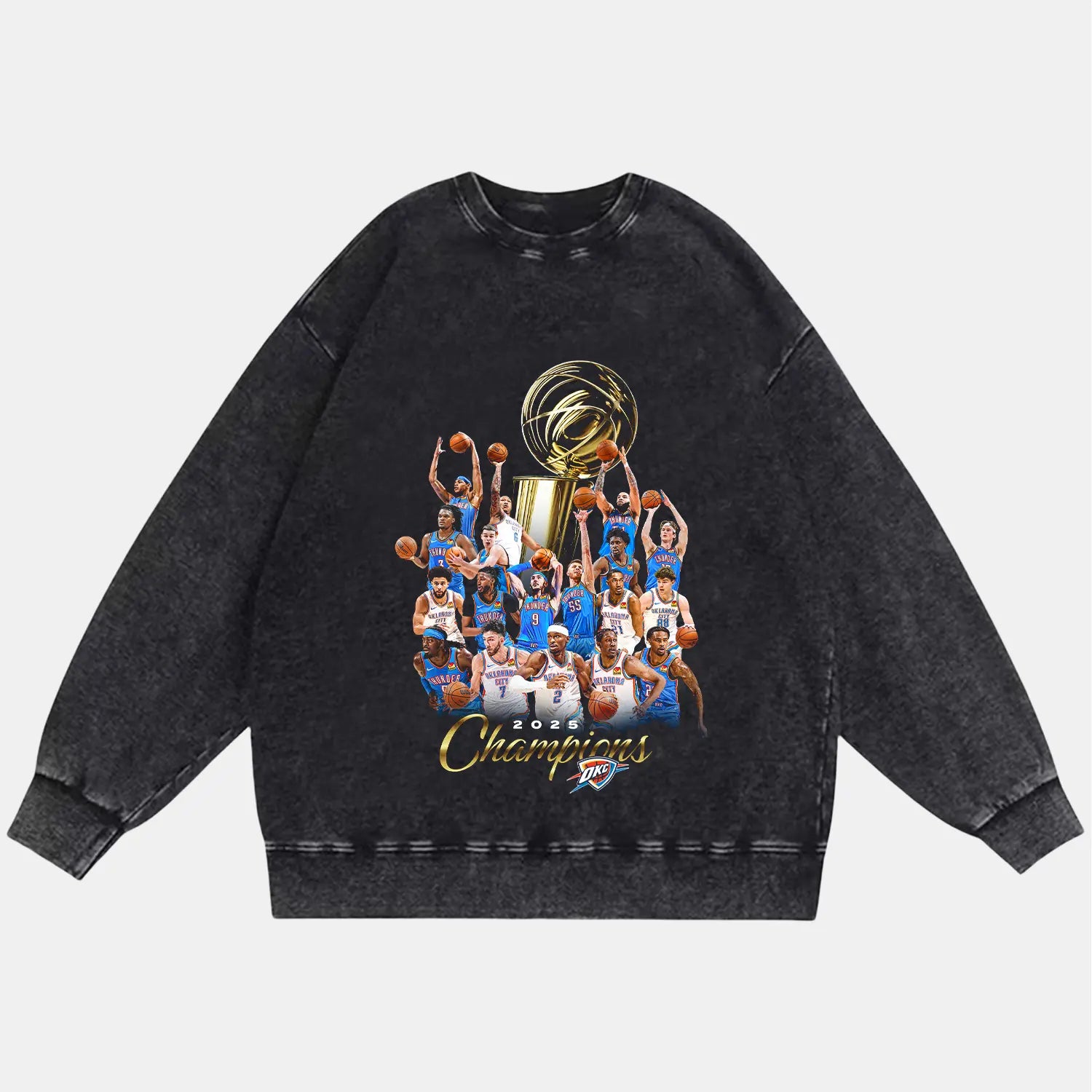 2025 OKCTHUNDER CHAMPIONSHIP VINTAGE CLOTHES PEPPER SWEATSHIRT BASKETBALL NBA SPORT