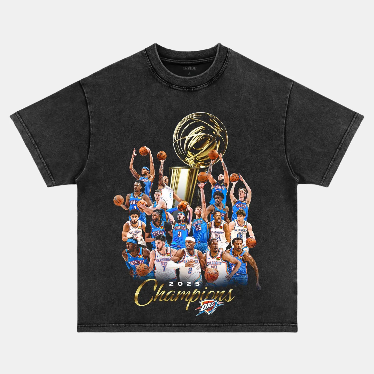 2025 OKCTHUNDER CHAMPIONSHIP VINTAGE CLOTHES PEPPER TEE BASKETBALL NBA SPORT