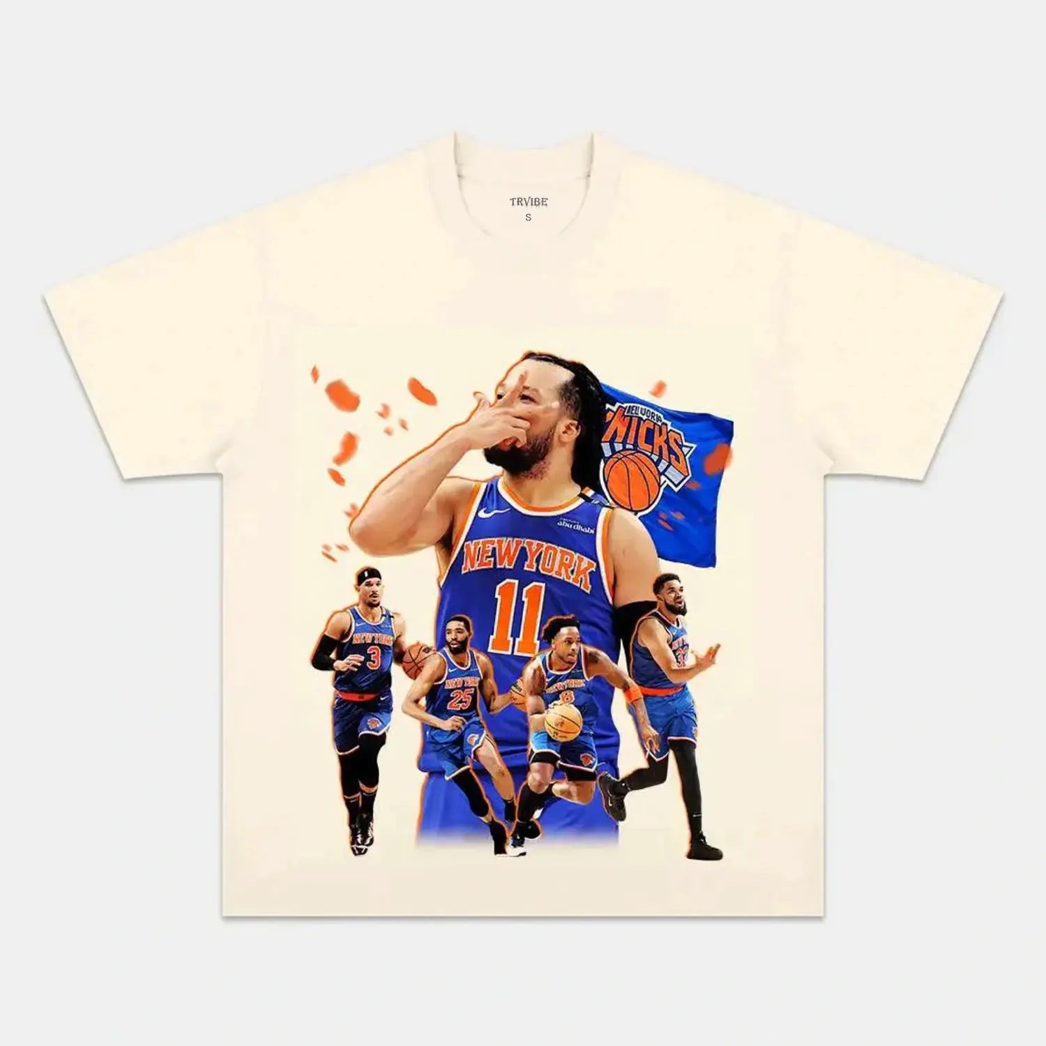 2025 NEW YORK KNICKS TEE IVORY TEE BASKETBALL NBA SPORT