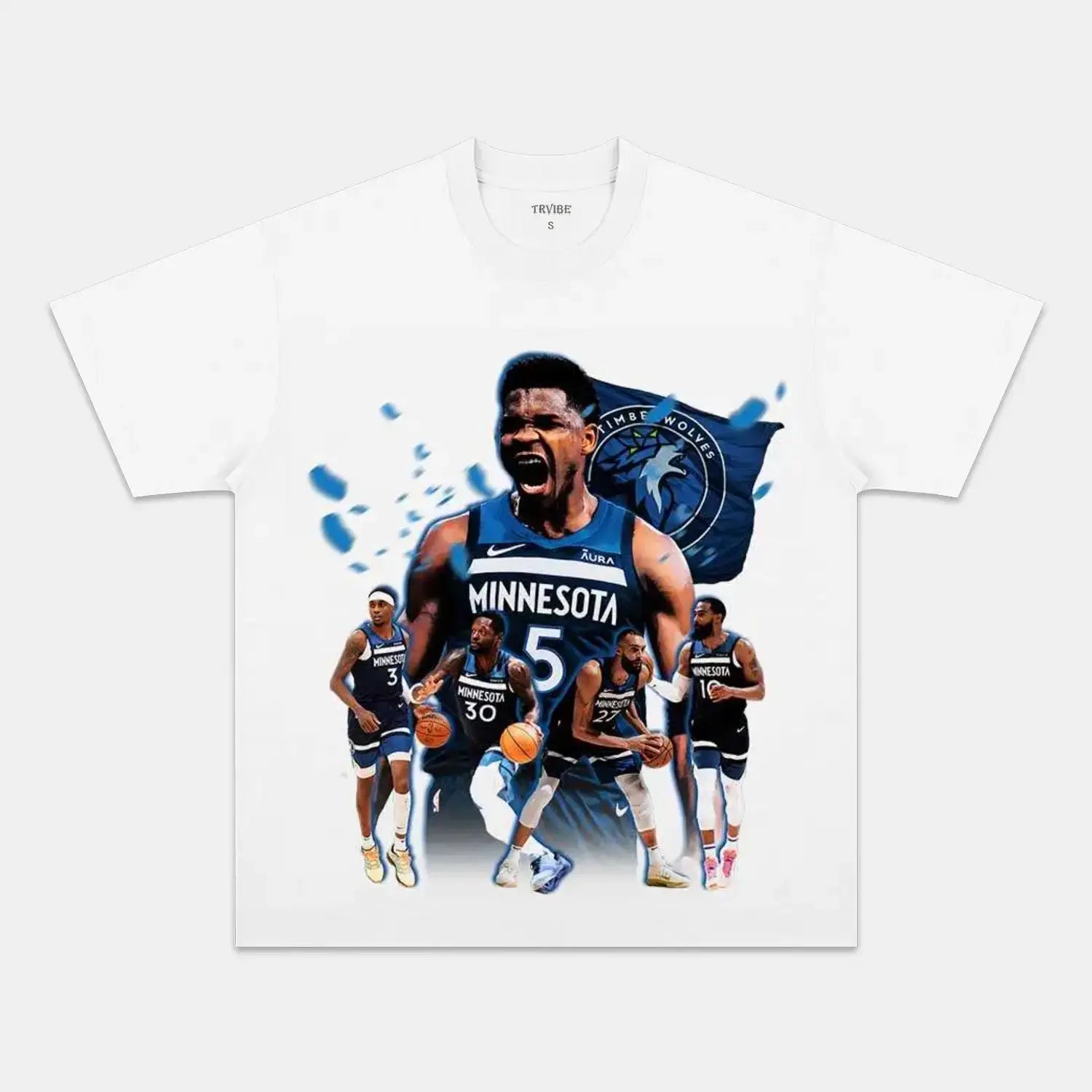2025 TIMBERWOLVES TEE WHITE TEE BASKETBALL NBA SPORT