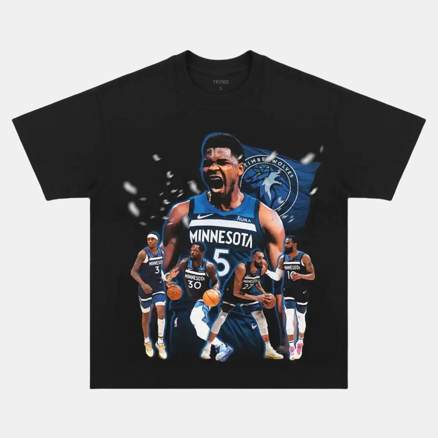 2025 TIMBERWOLVES TEE BLACK TEE BASKETBALL NBA SPORT