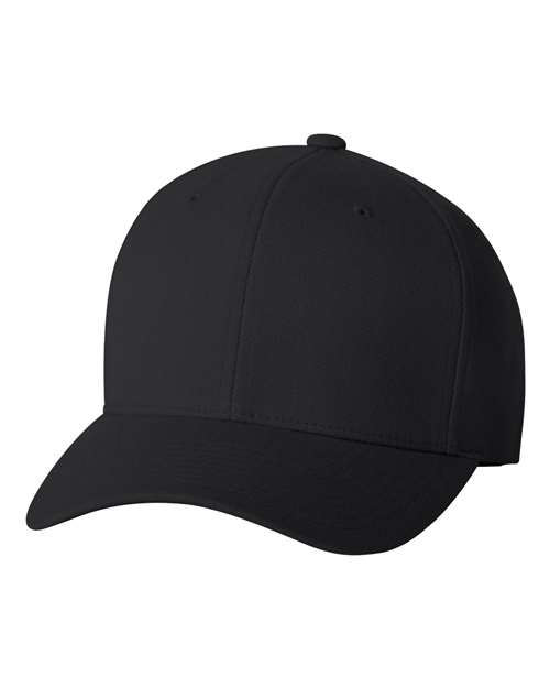 Wool-Blend Cap - - 484 Black 2023 Fall Style Guide 27395 6477 Adult Blends Embroidered Fitness and Wellness Fitted Flexfit FSG Fall Festivals FSG Fall Festivities Go To Fashion Hats Headwear Mens & Unisex Mid Profiles No Visible Logos Pre-Curved Visor School & Team Screen Print Six-Panel Spandex Structured