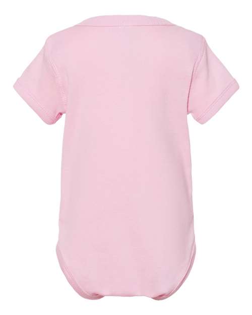 Rabbit Skins 4400, Infant Baby Rib Bodysuit, Pink