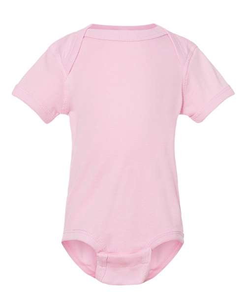Rabbit Skins 4400, Infant Baby Rib Bodysuit, Pink