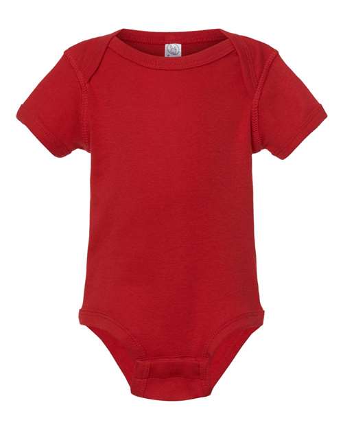 Rabbit Skins 4400, Infant Baby Rib Bodysuit, Red