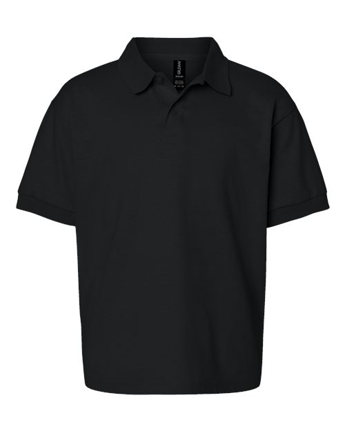 Gildan 8800B, Youth Dryblend Jersey Polo, Black