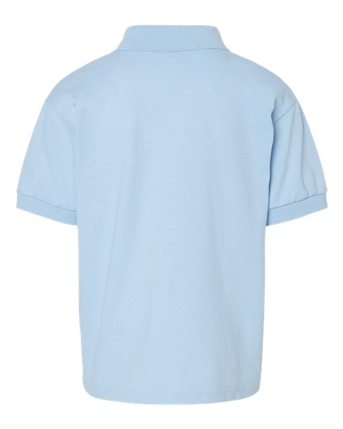 Gildan 8800B, Youth Dryblend Jersey Polo, Light Blue