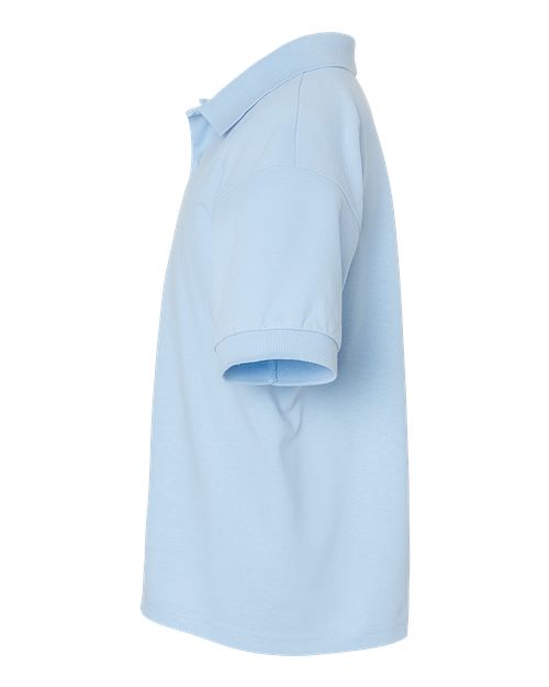 Gildan 8800B, Youth Dryblend Jersey Polo, Light Blue