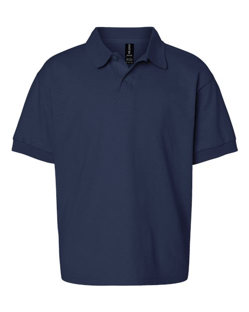 Gildan 8800B, Youth Dryblend Jersey Polo, Navy