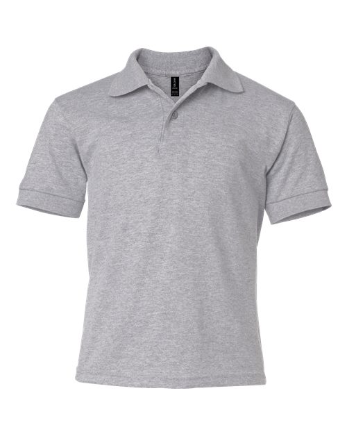 Gildan 8800B, Youth Dryblend Jersey Polo, Sport Grey