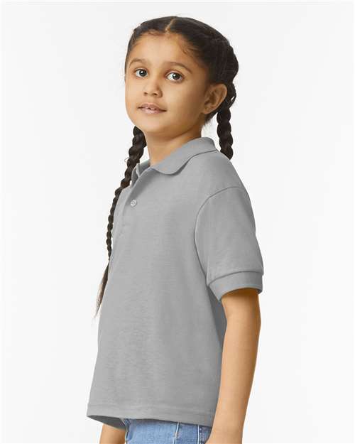 Gildan 8800B, Youth Dryblend Jersey Polo, Sport Grey