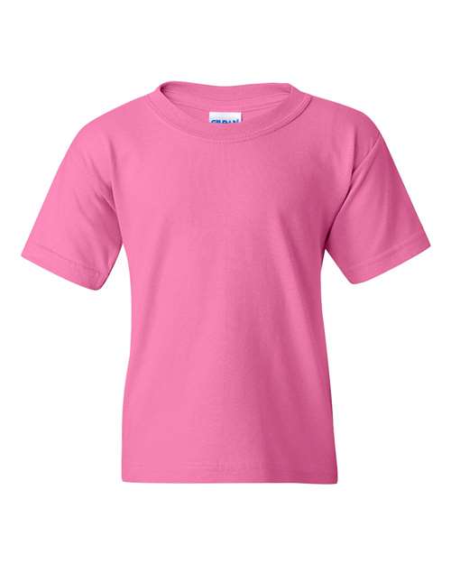 Gildan 5000B, Youth Heavy Cotton T-shirt, Azalea