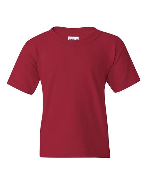 Gildan 5000B, Youth Heavy Cotton T-shirt, Cardinal