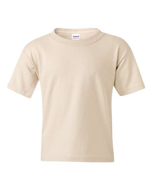 Gildan 5000B, Youth Heavy Cotton T-shirt, Sand