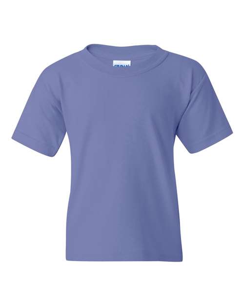 Gildan 5000B, Youth Heavy Cotton T-shirt, Violet