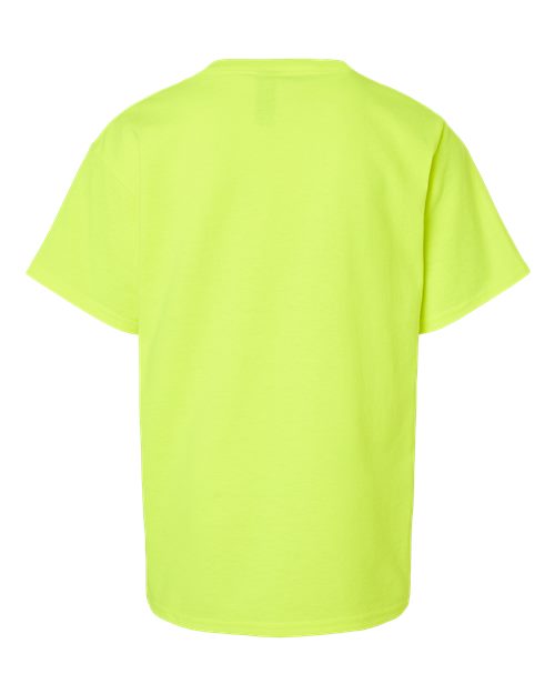 Gildan 2000B, Youth Ultra Cotton T-shirt, Safety Green