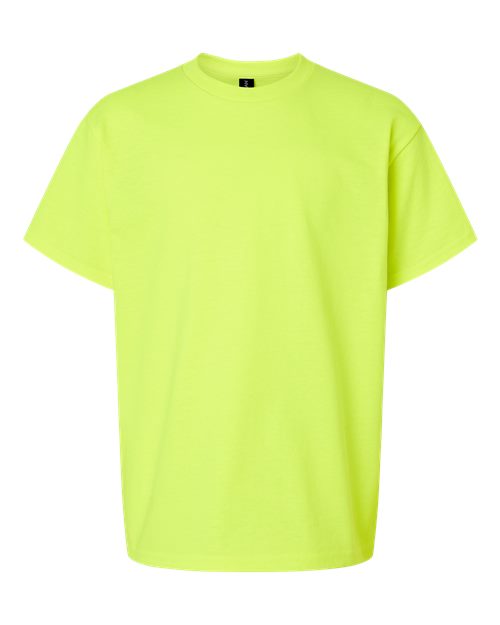Gildan 2000B, Youth Ultra Cotton T-shirt, Safety Green