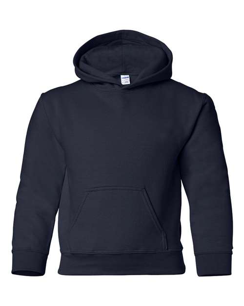 Gildan 18500B, Youth Heavy Blend Hooded Sweatshirt, Navy