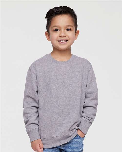 Rabbit Skins 3317, Toddler Fleece Crewneck Sweatshirt, Heather