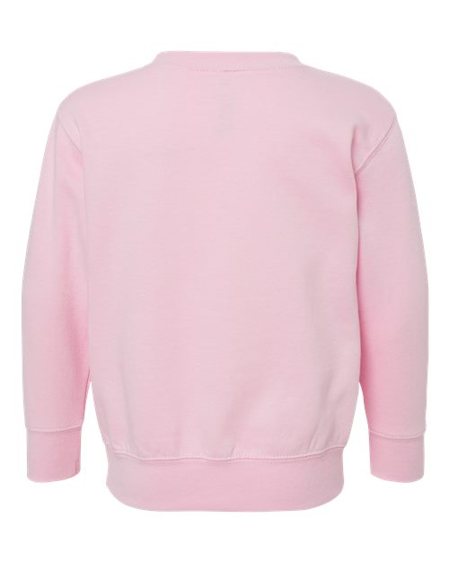Rabbit Skins 3317, Toddler Fleece Crewneck Sweatshirt, Pink