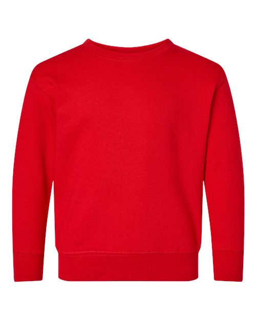 Rabbit Skins 3317, Toddler Fleece Crewneck Sweatshirt, Red