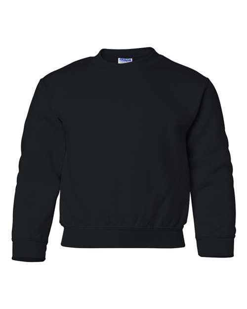 Gildan 18000B, Youth Heavy Blend Crewneck Sweatshirt, Black