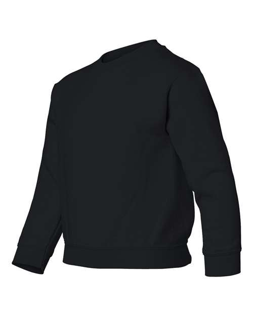 Gildan 18000B, Youth Heavy Blend Crewneck Sweatshirt, Black