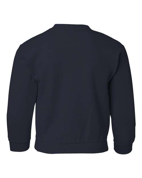 Gildan 18000B, Youth Heavy Blend Crewneck Sweatshirt, Navy