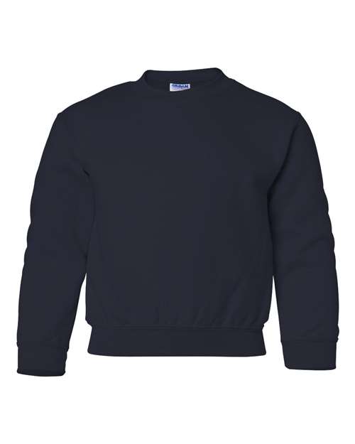 Gildan 18000B, Youth Heavy Blend Crewneck Sweatshirt, Navy