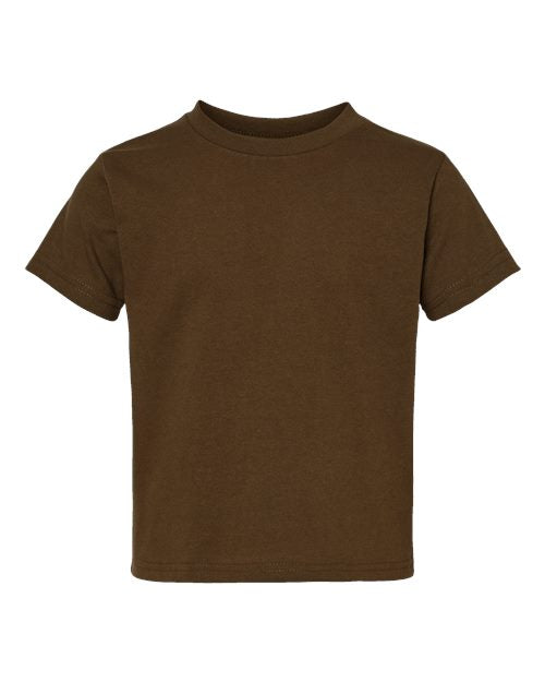 Rabbit Skins 3301T, Toddler Cotton Jersey Tee, Brown