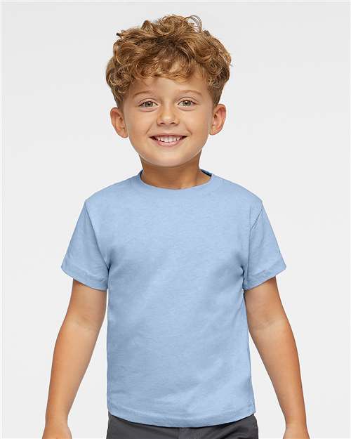Rabbit Skins 3301T, Toddler Cotton Jersey Tee, Light Blue