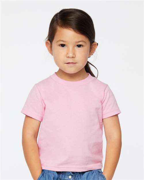 Rabbit Skins 3301T, Toddler Cotton Jersey Tee, Pink