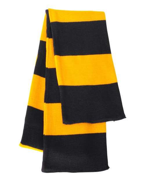 Rugby-Striped Knit Scarf - - 1404 - Toronto Screen Printing- Color