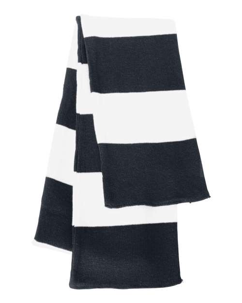 Rugby-Striped Knit Scarf - - 1404 - Toronto Screen Printing- Color