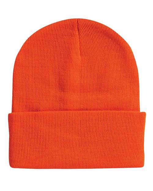 Sportsman SP12, 12" Solid Cuffed Beanie, Blaze Orange