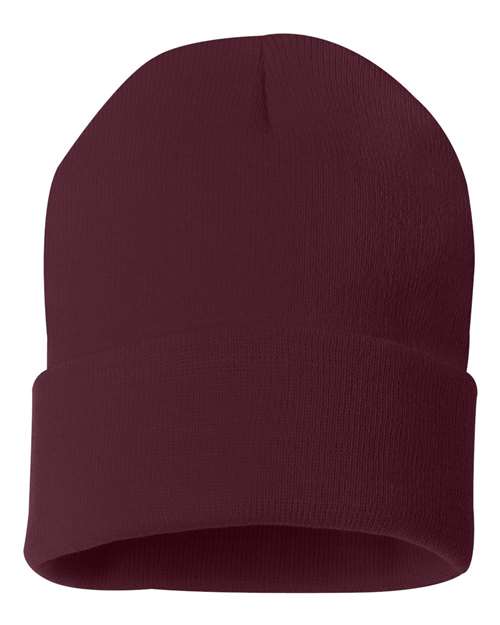 12" Solid Cuffed Beanie - - 1411 - Toronto Screen Printing- Color