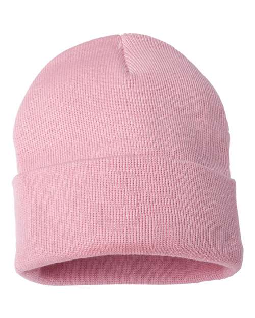 Sportsman SP12, 12" Solid Cuffed Beanie, Pink