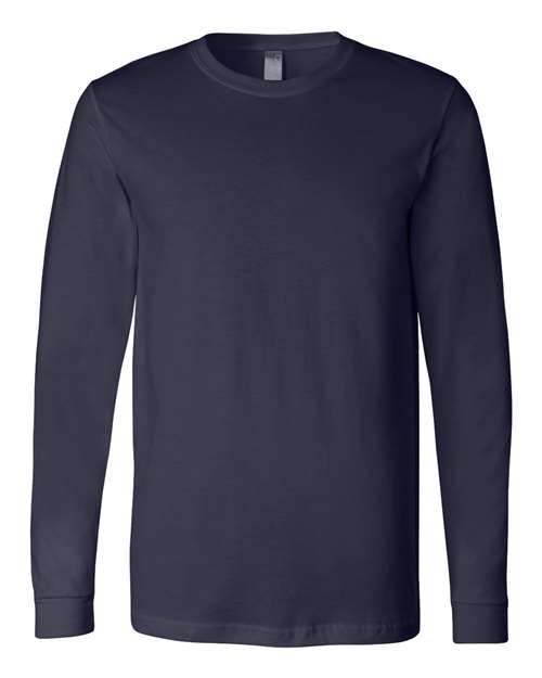BELLA + CANVAS 3501, Unisex Jersey Long Sleeve Tee, Navy