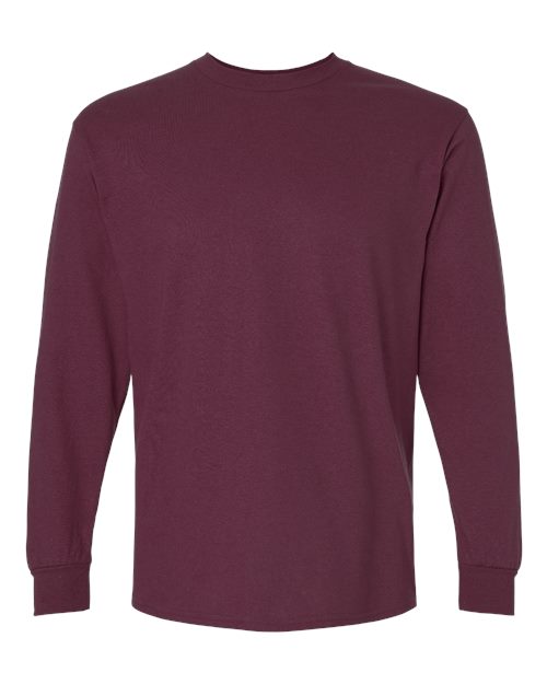 Gildan 2400, Unisex Ultra Cotton Long Sleeve T-shirt, Maroon