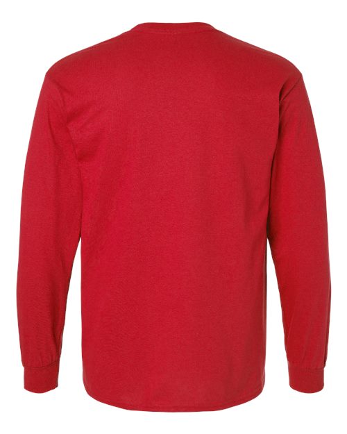 Gildan 2400, Unisex Ultra Cotton Long Sleeve T-shirt, Red