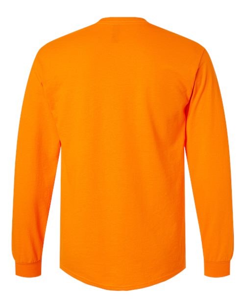 Gildan 2400, Unisex Ultra Cotton Long Sleeve T-shirt, Safety Orange