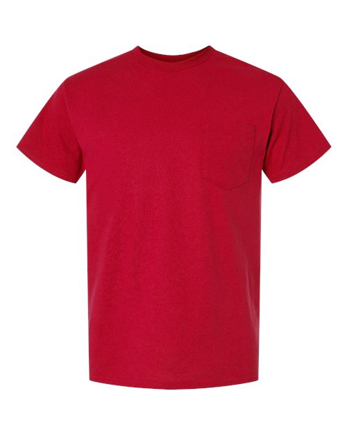 Gildan 8300, Unisex Dryblend Pocket T-shirt, Red