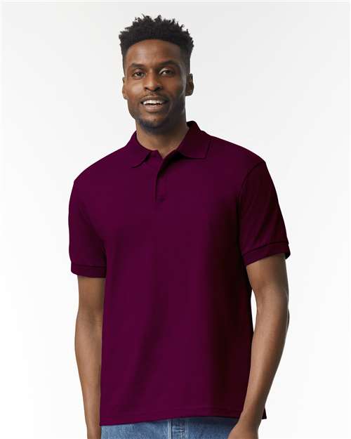 Gildan 8800 Unisex DryBlend® Jersey Polo Maroon Cotton Cotton-Poly Blend Jersey Midweight Moisture-Wicking Polos Polos & Knits Polyester Regular Fit Sport / Athletic Tear-Away Label Tops Womens Womens Tops