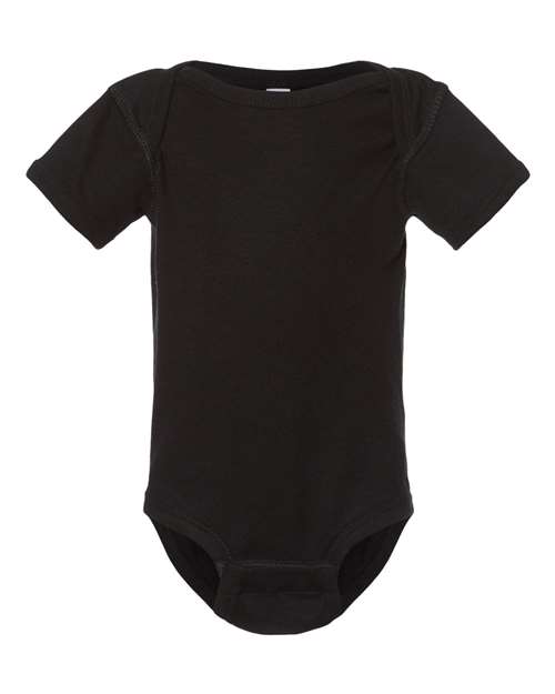 Rabbit Skins 4400, Infant Baby Rib Bodysuit, Black