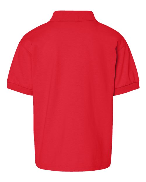Gildan 8800B, Youth Dryblend Jersey Polo, Red