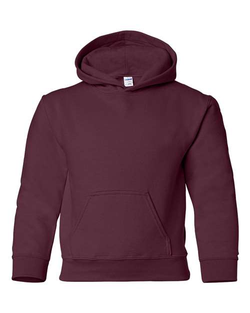 Gildan 18500B, Youth Heavy Blend Hooded Sweatshirt, Maroon