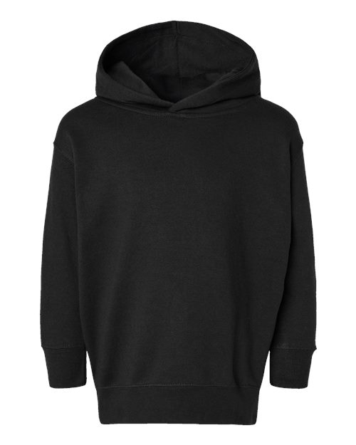 Rabbit Skins 3326, Toddler Pullover Fleece Hoodie, Black