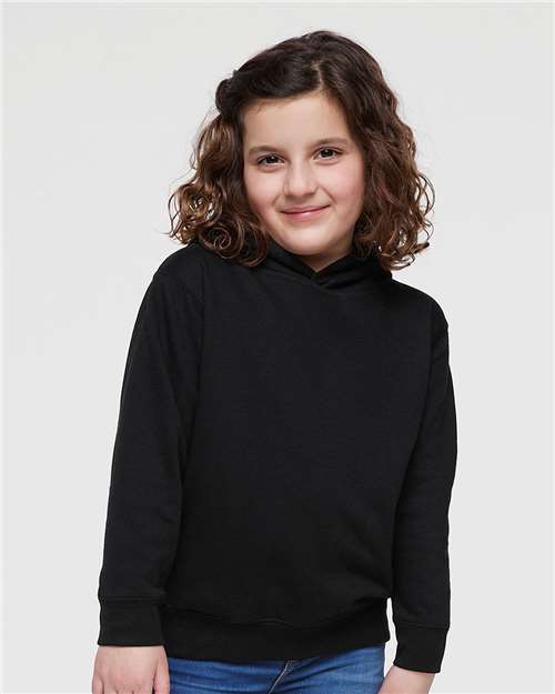 Rabbit Skins 3326, Toddler Pullover Fleece Hoodie, Black